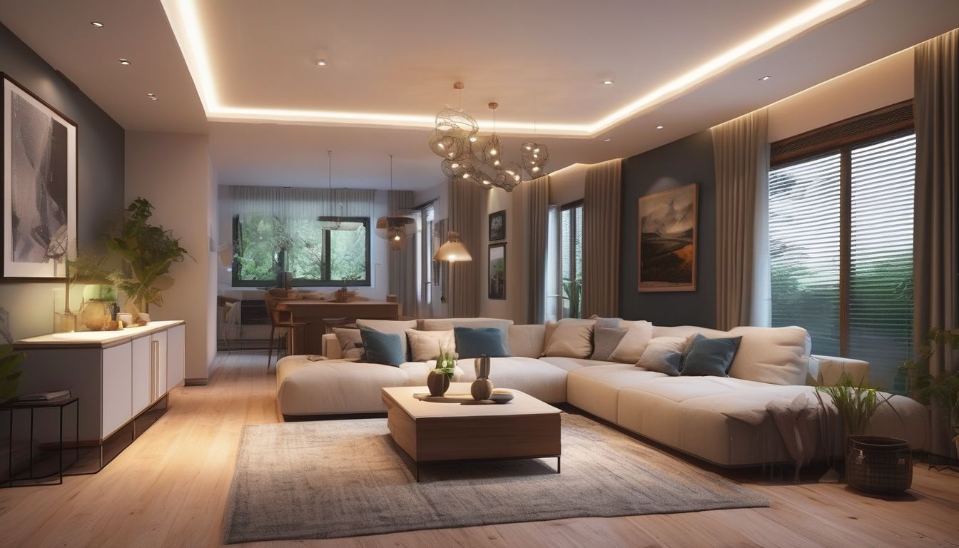 modern energy-efficient lighting in a cozy home setting