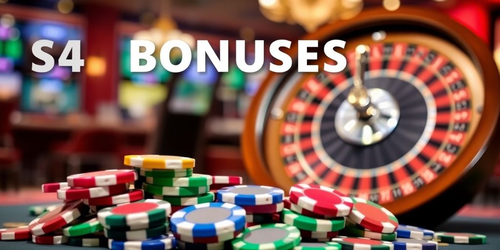 Casino chips and a spinning roulette wheel.