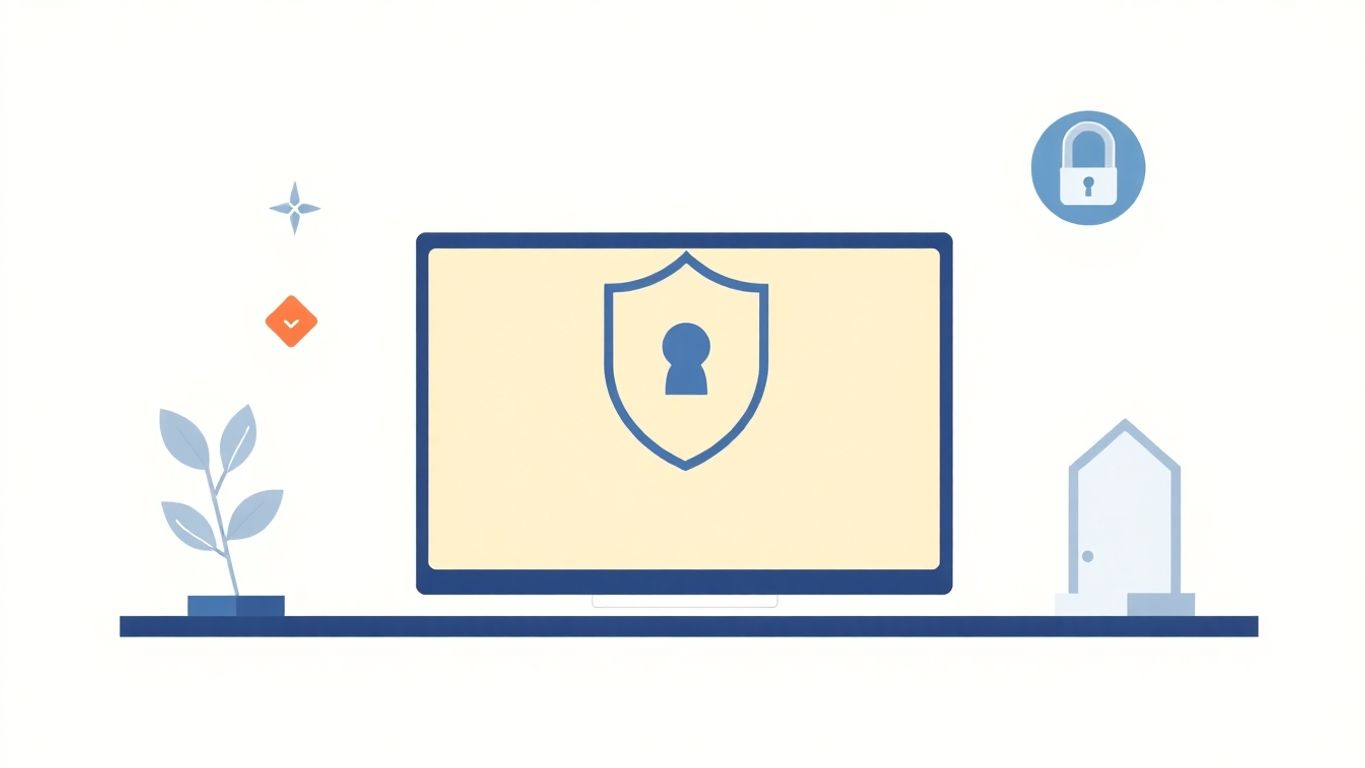 Illustrasjon av sikkerhet og personvern med Adsense.