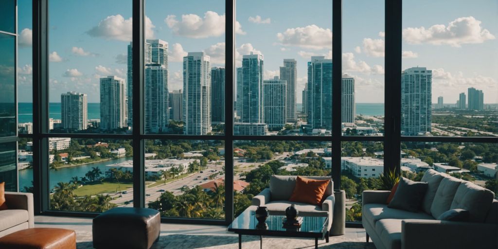 Skyline view of West Eleventh Miami furnished apartments