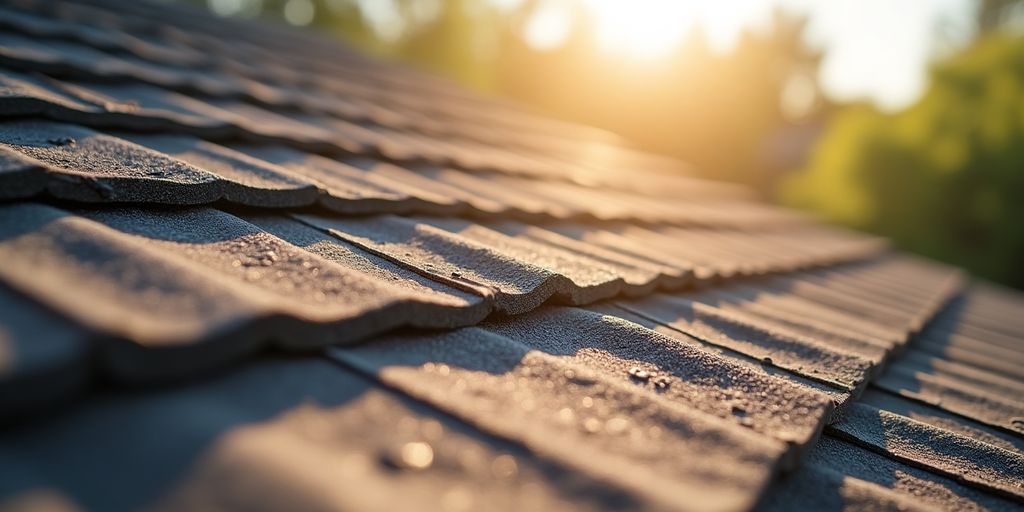 A close-up view of a well-maintained roof.