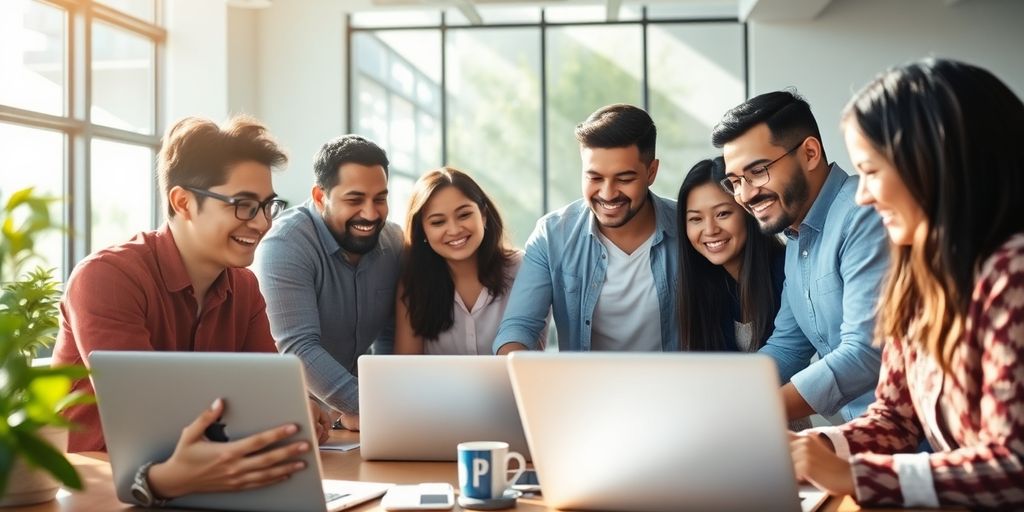 Emprendedores hispanos trabajando en Canadá.