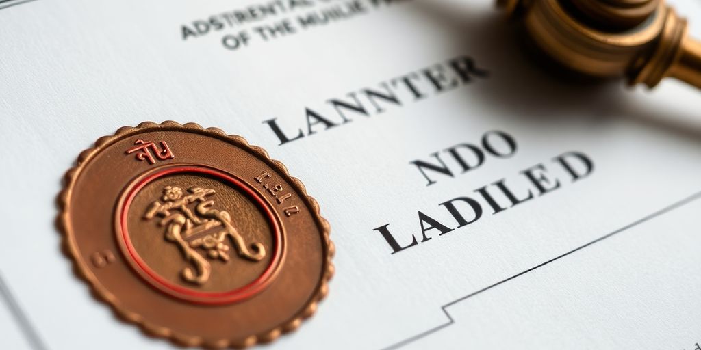 Thai land deed document with a prominent official stamp.