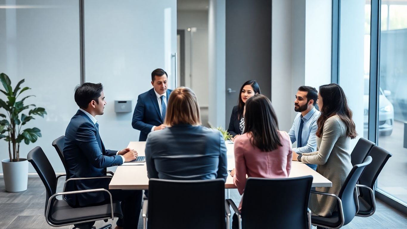 Internationale Personalvermittlung: Chancen und Herausforderungen Professionelles Büro-Meeting junge Menschen mit blauen Akzenten