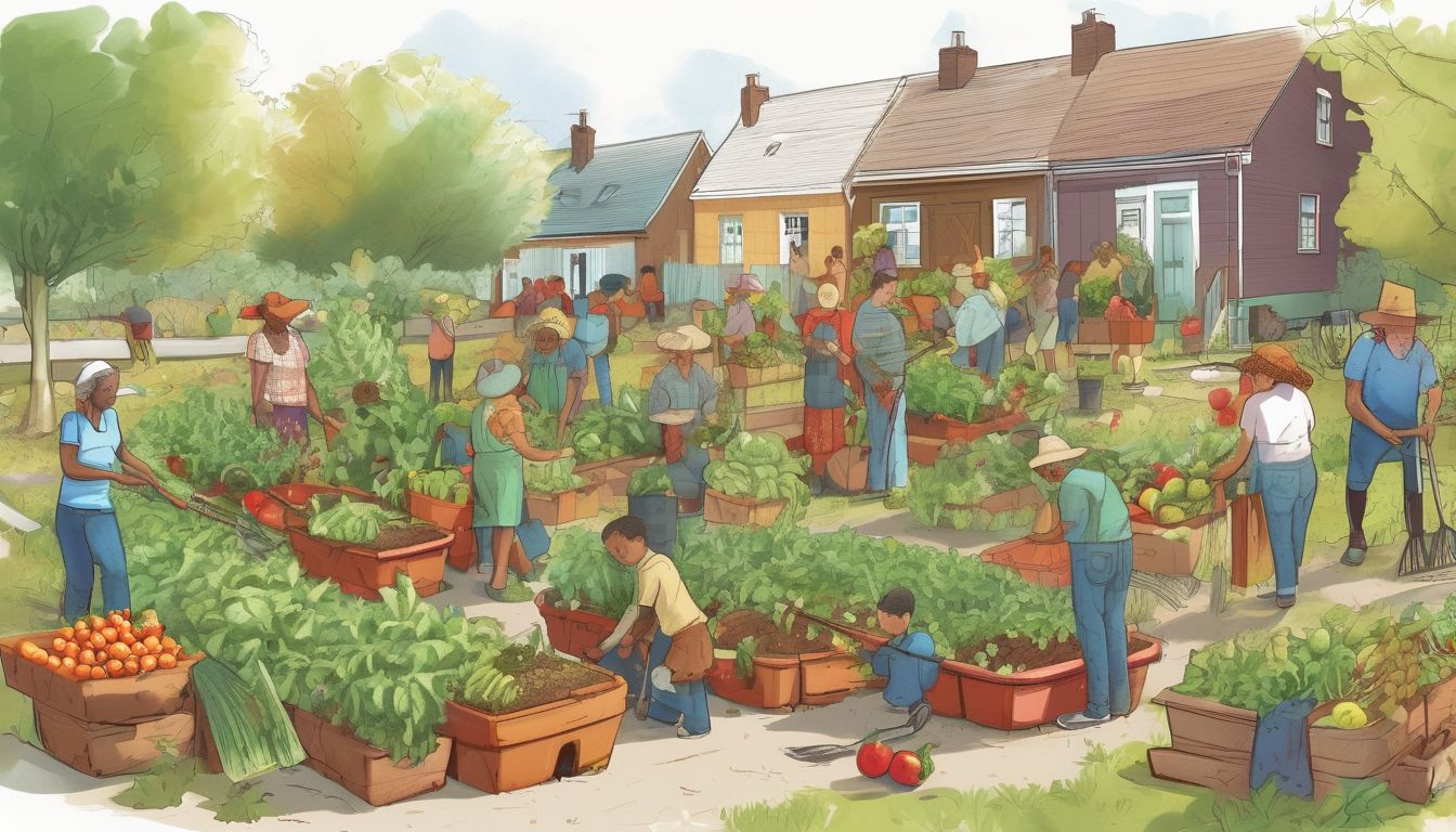 community gardening sharing harvest