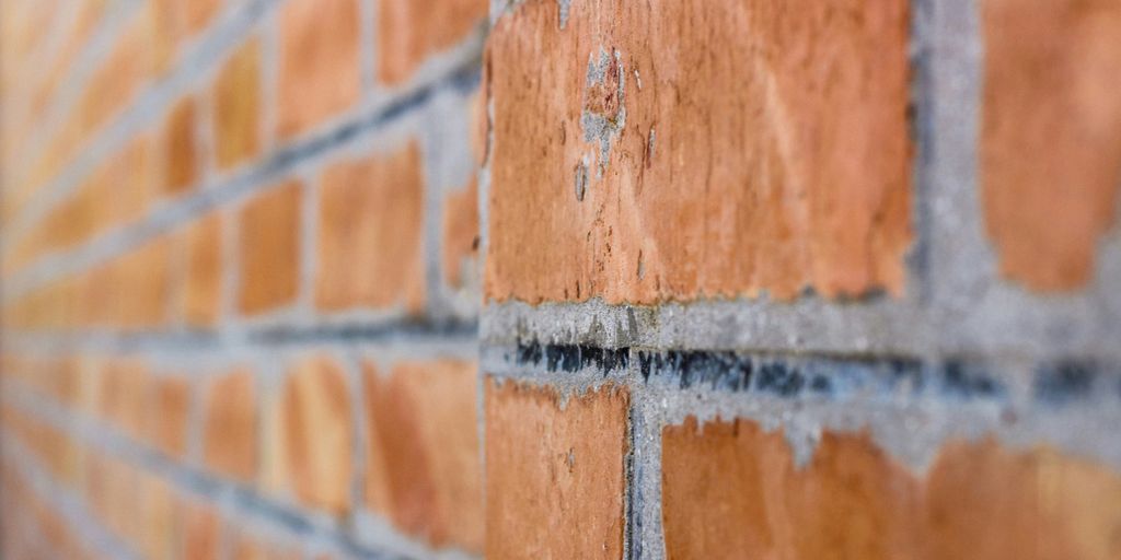 tilt shot of brick wall