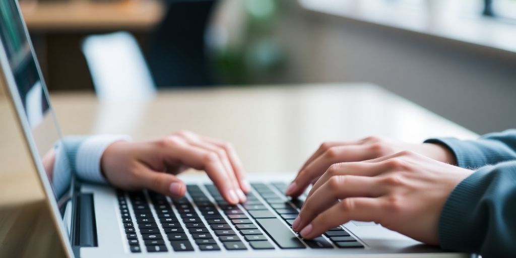 Finance professional looking at a bright screen