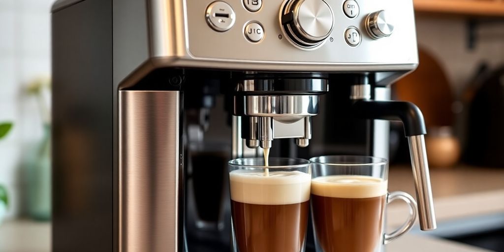 De Longhi EC680 espresso machine with cappuccino system.
