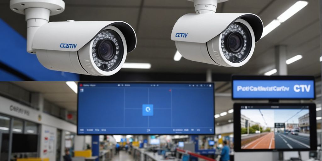 Analogue and IP CCTV cameras side by side.