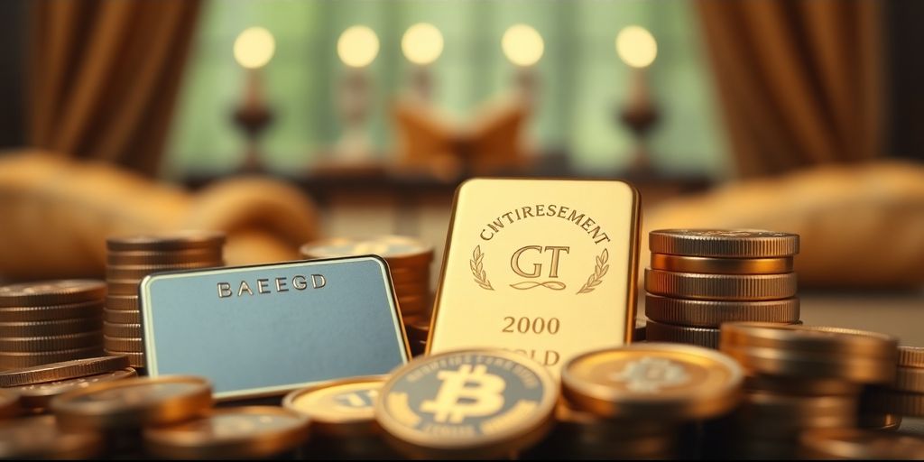 Des barres et pièces d'or sur une surface élégante.