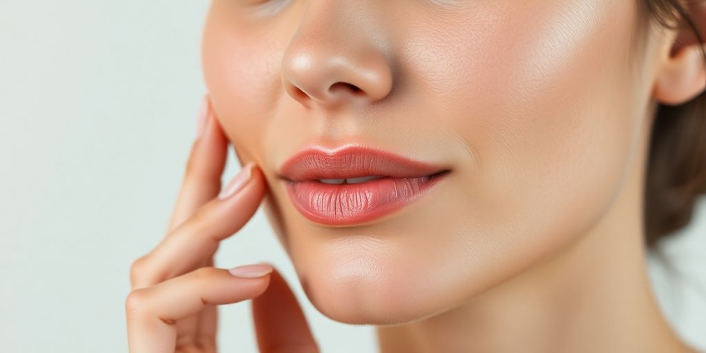 Woman with glowing skin
