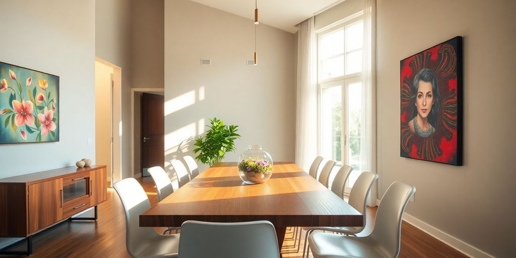 Modern dining room with elegant decor