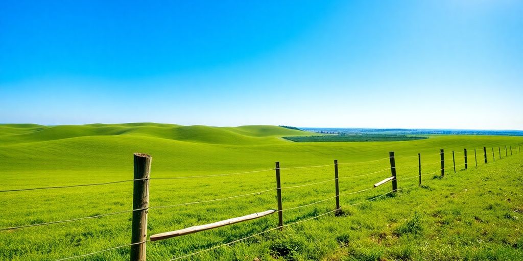 Rolling green hills of Arkansas farmland.