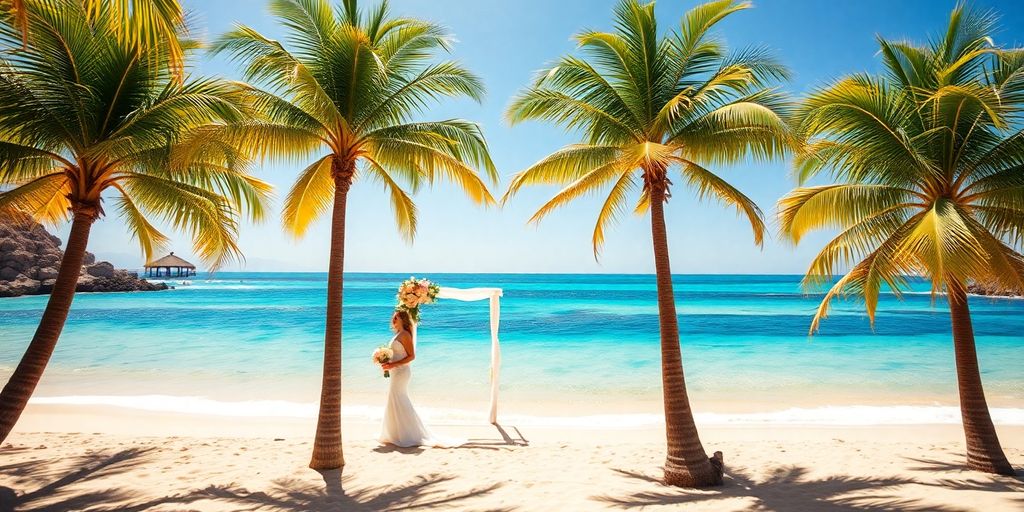 Cabo wedding beach ceremony with ocean view.