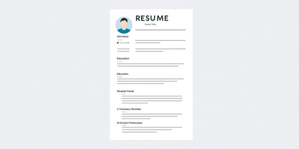 Illustrative resume with professional elements.