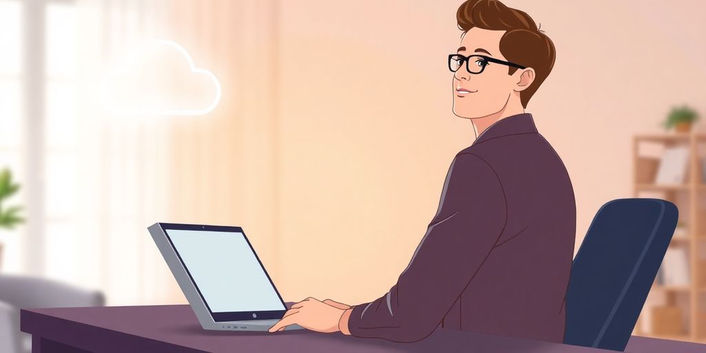 Person reaching for distant glowing remote job.