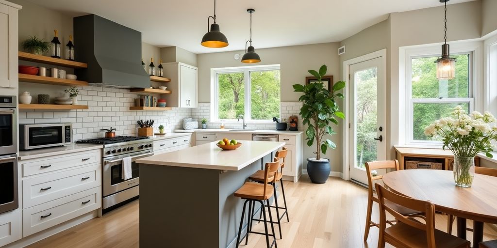 Bright, modern kitchen remodel with natural light.