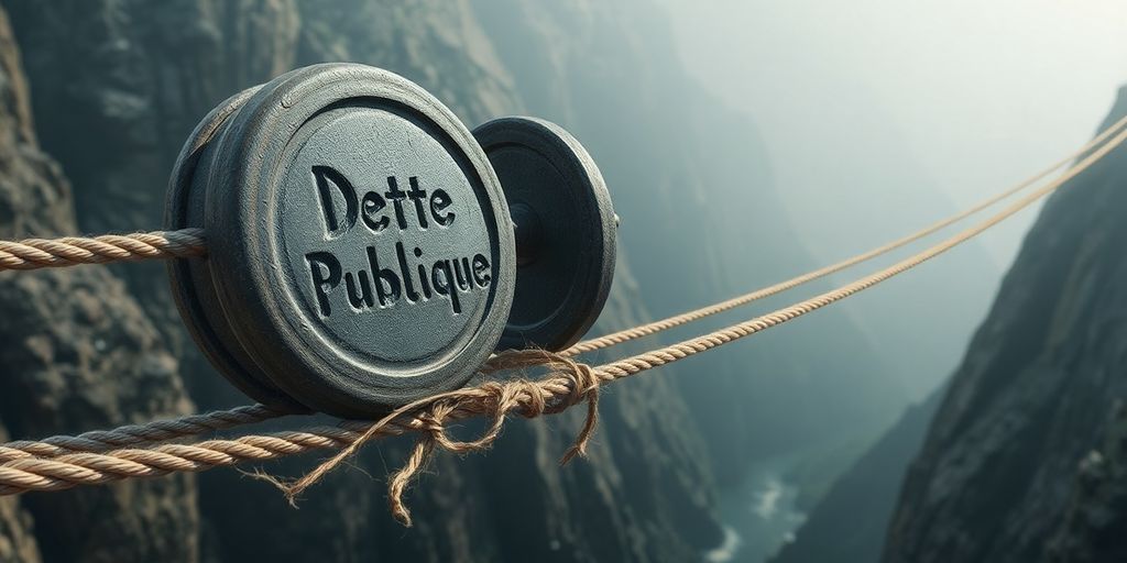 Barre lourde sur un pont de corde fragile