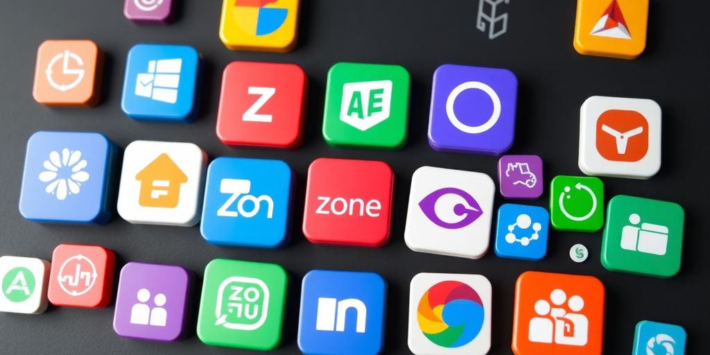 Zoho One application icons collage