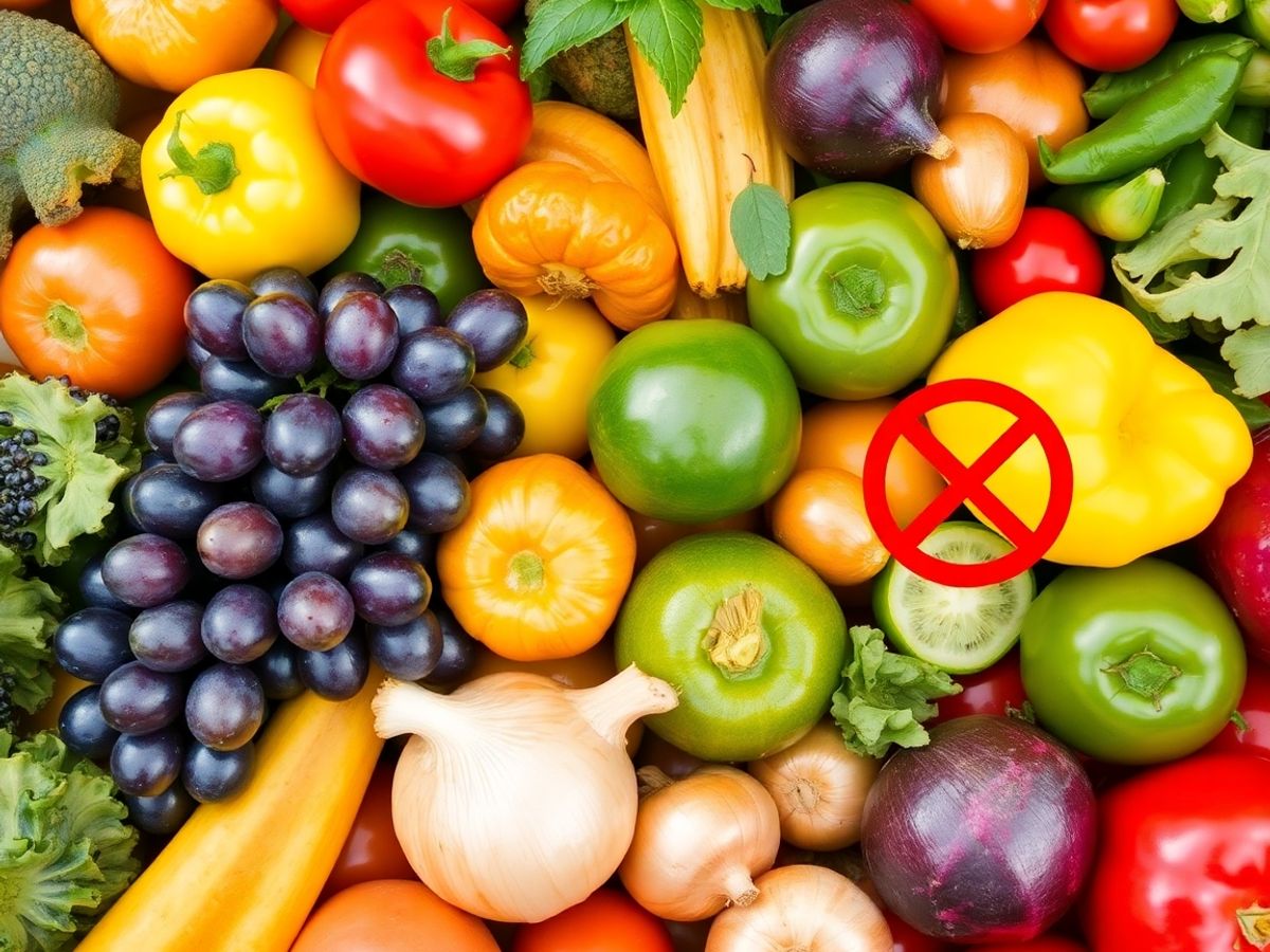 Fruits and vegetables dangerous for dogs.