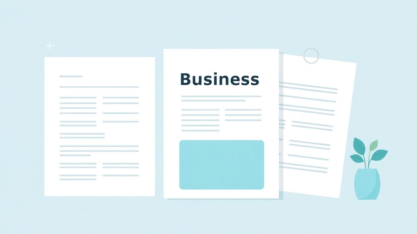 En enkel forretningsplan mal i moderne stil.