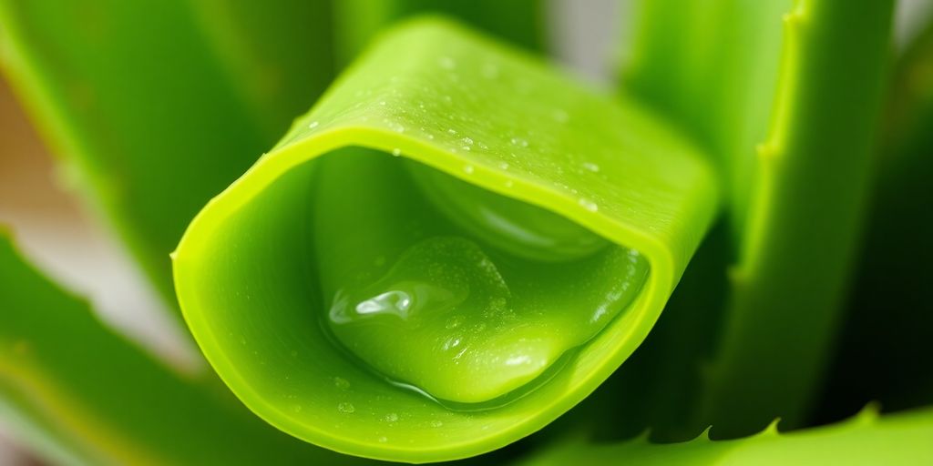 Planta de aloe vera con gel.