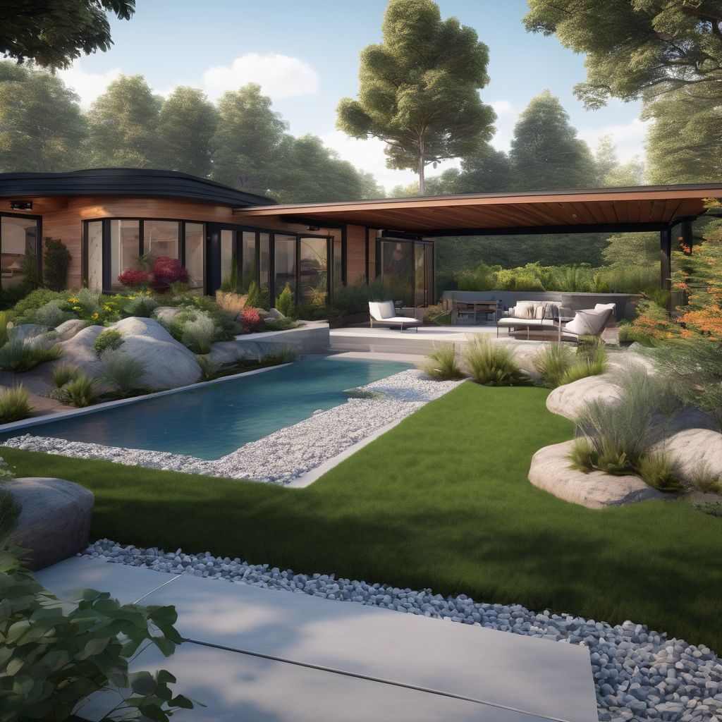 modern landscape design with technology integration