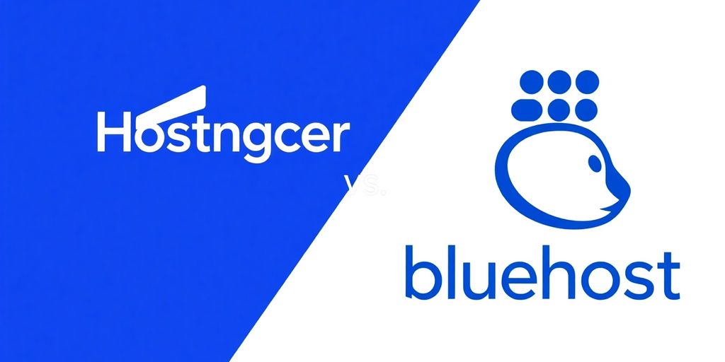 Hostinger and Bluehost logos side by side.