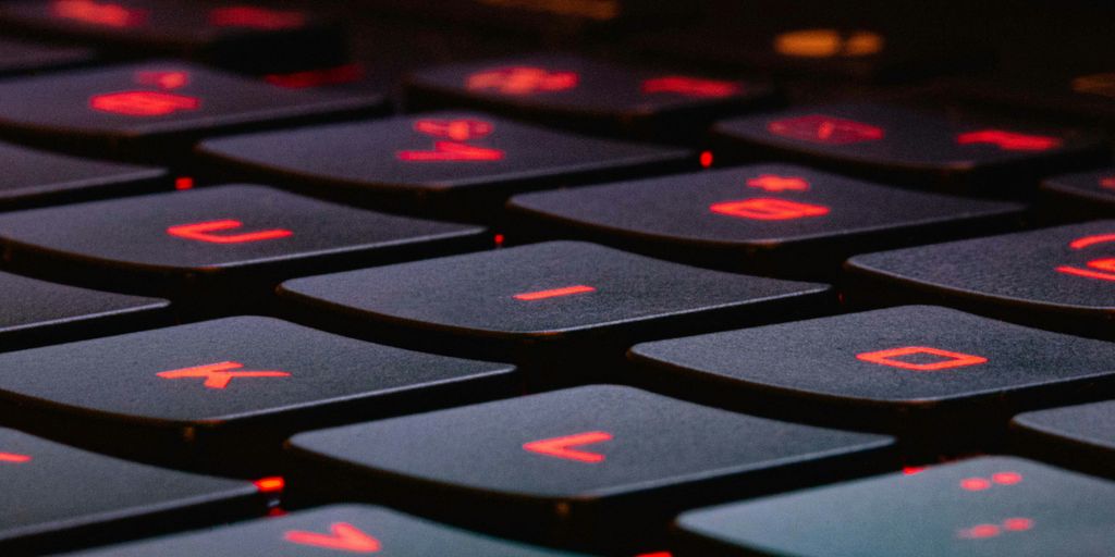 black and red computer keyboard
