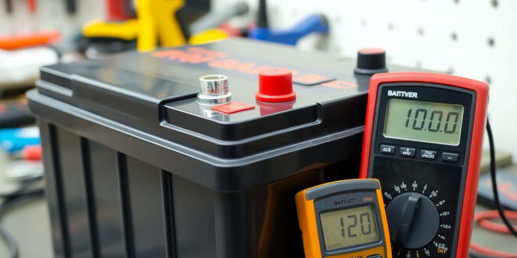 12V Battery and Calculator