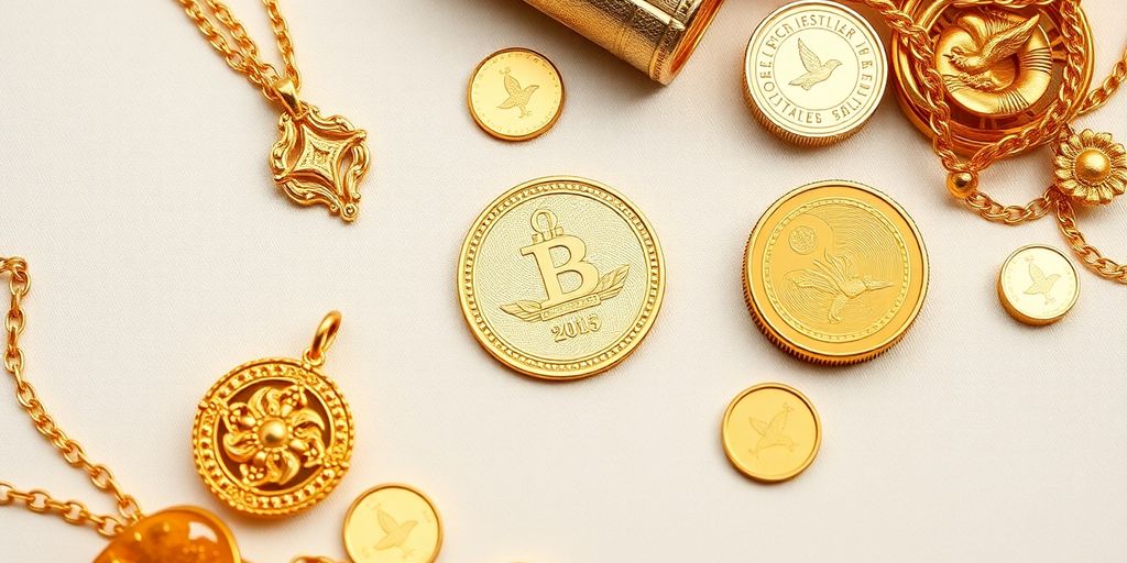Bijoux et pièces d'or pour succession.
