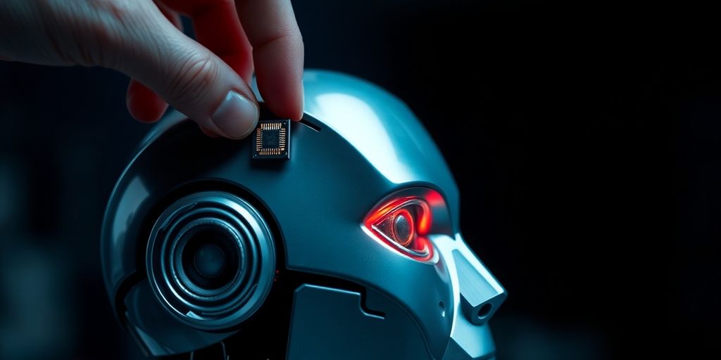 Hacker manipulando inteligência artificial.