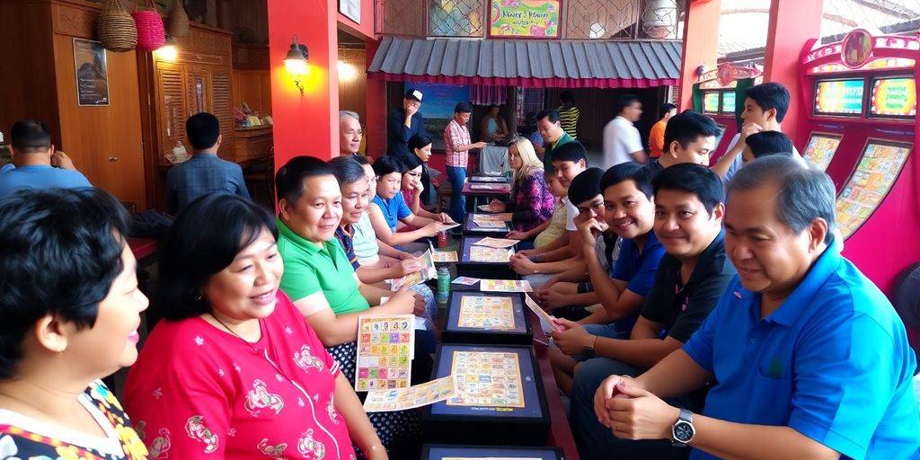 Players engaged in a lively BingoPlus game in San Rafael.