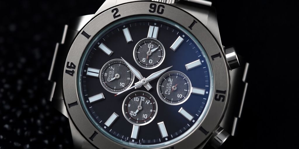 Close-up of a TAG Heuer luxury watch.