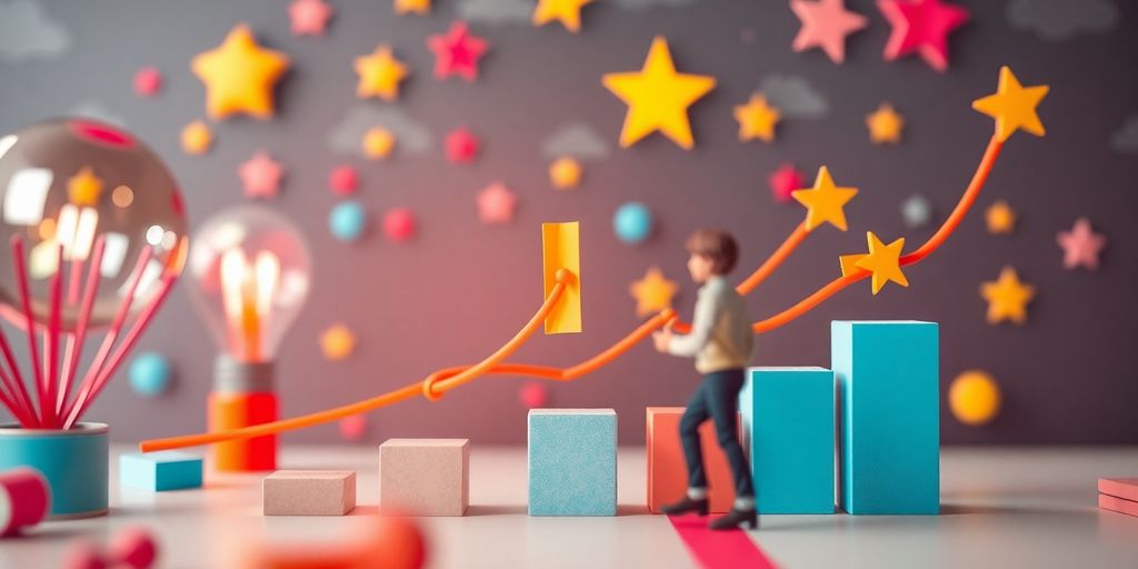 Business growth achieved through modern marketing strategies.