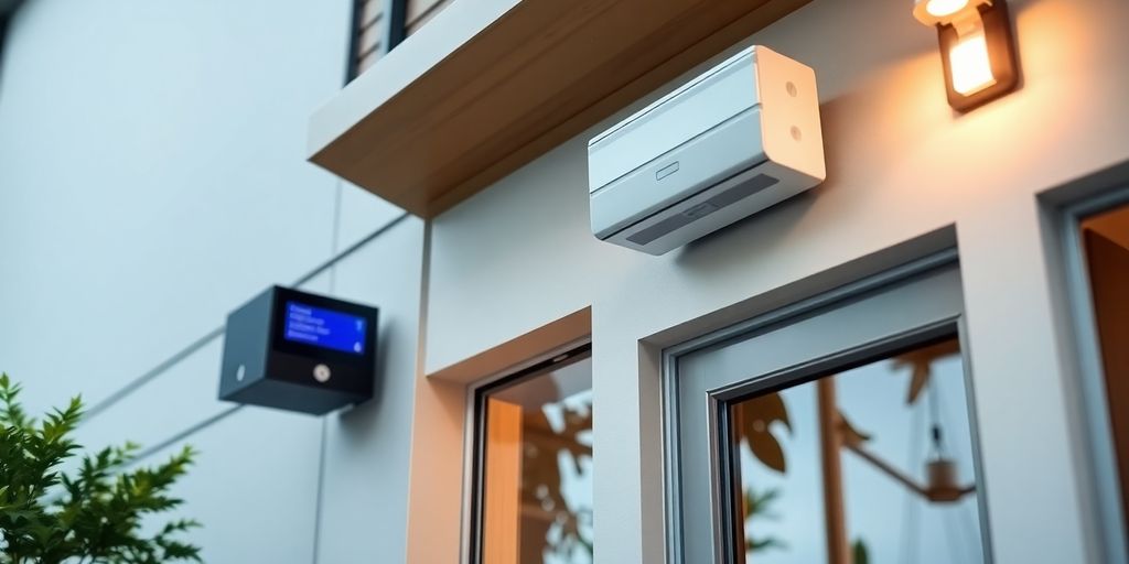 Modern rental property with automated systems.