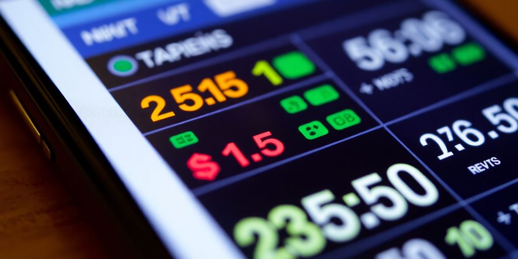 Sports betting odds displayed on a mobile phone screen.