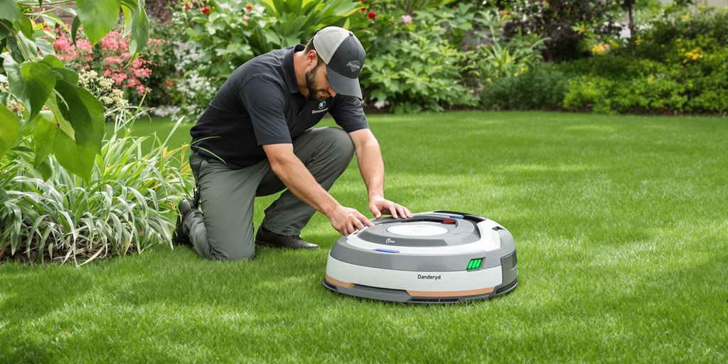 Professionell installation av robotgräsklippare i Danderyd.