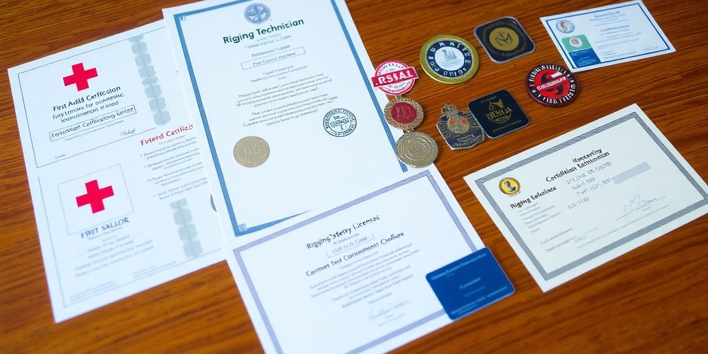Certifications for technical theatre.