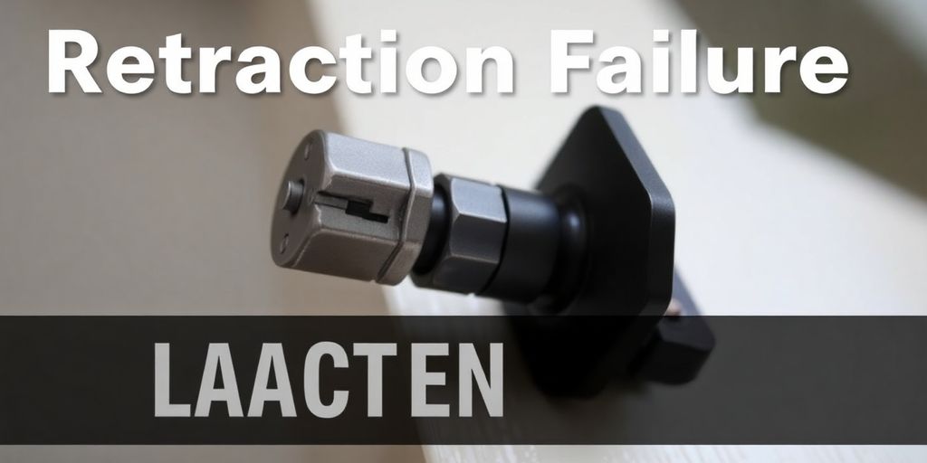 Close-up of a malfunctioning door latch mechanism.