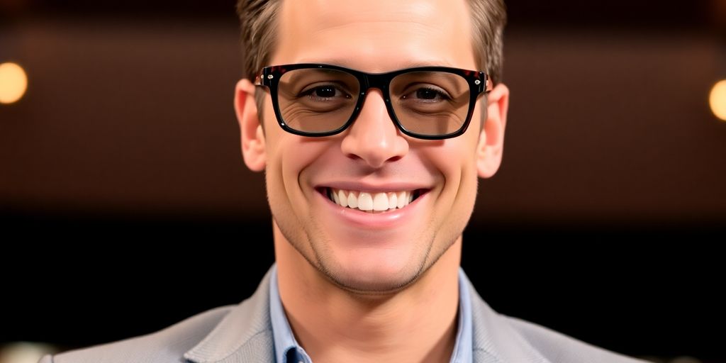 William Levy smiling in stylish attire with soft lighting.