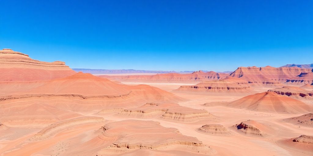 Vue aérienne des déserts du Colorado avec dunes.