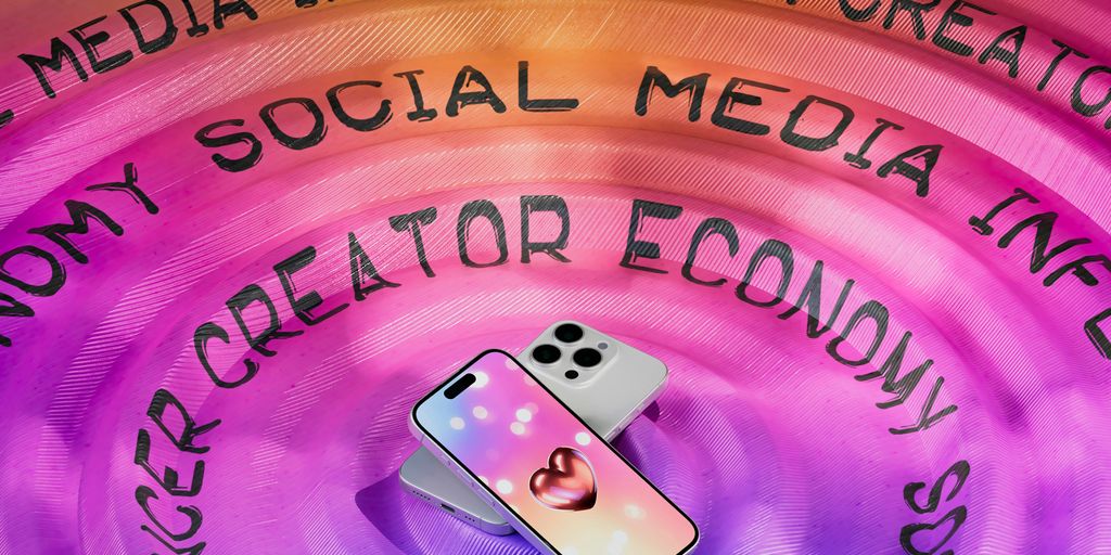 A cell phone sitting on top of a purple circle