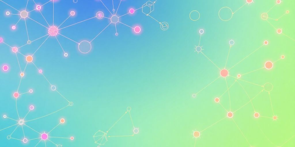 Colorful diagrams connecting design elements.