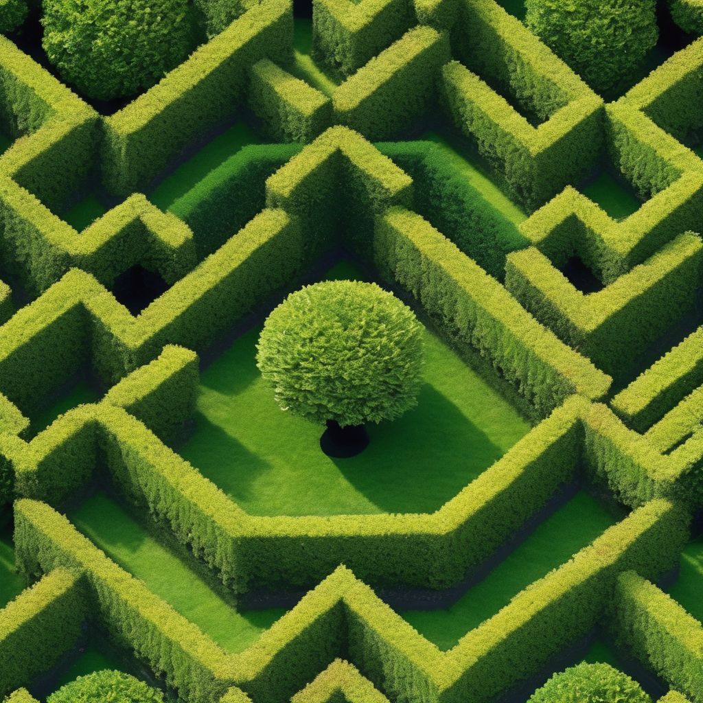 topiary geometric shapes garden