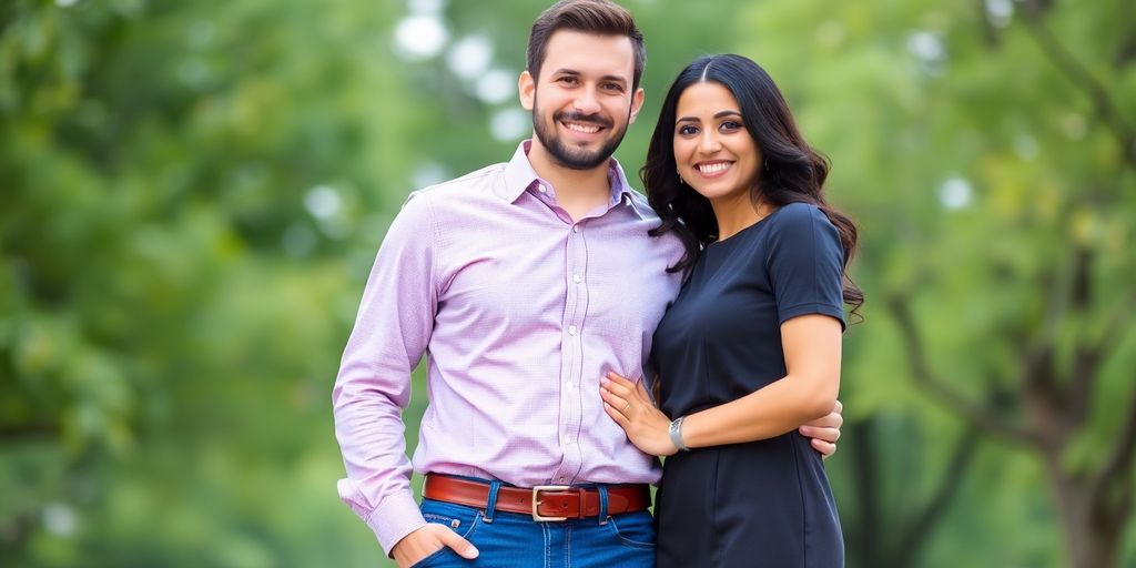 Man and woman wearing stylish Banana Republic clothing.