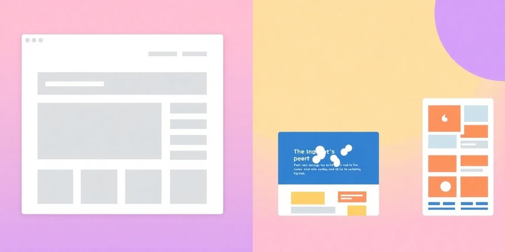 Two distinct website interfaces side-by-side