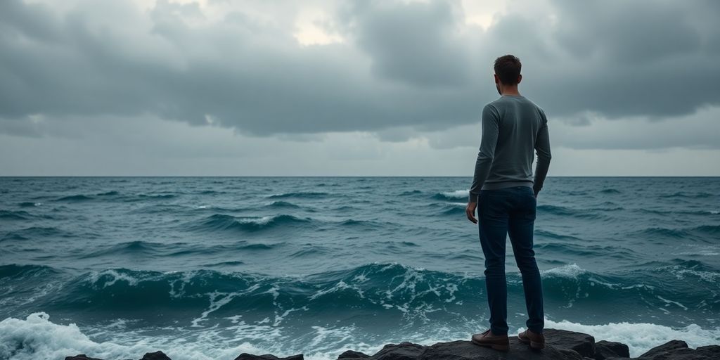 Person standing firm like an anchor.