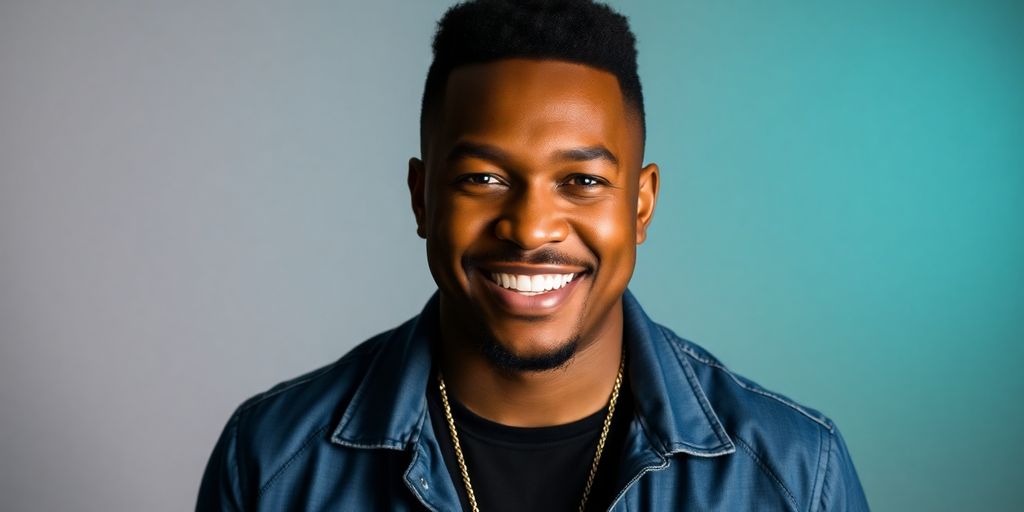 Bobby Brown smiling in stylish casual attire.