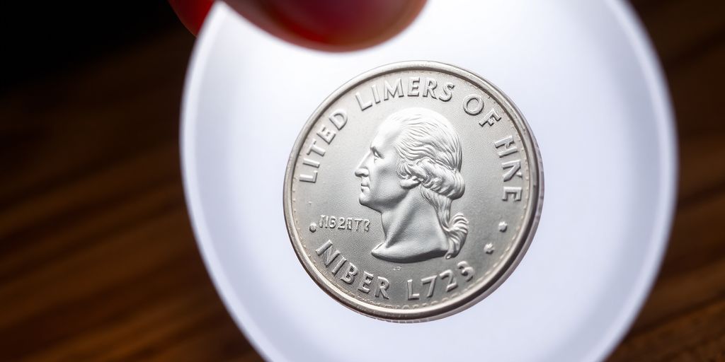 Quarter illuminated by MagMod MagSphere diffuser creating soft metallic highlights